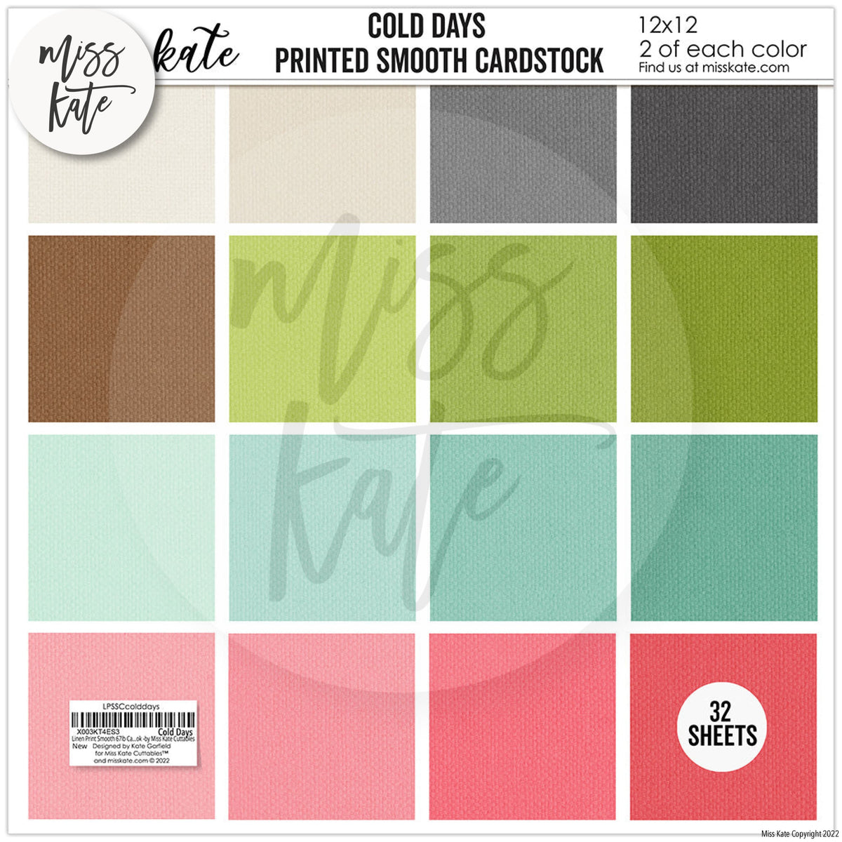 Cold Days - Christmas Cardstock – MISS KATE
